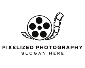 Snail Filmstrip Reel logo design