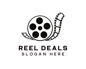 Snail Filmstrip Reel logo design