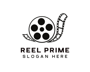 Snail Filmstrip Reel logo design