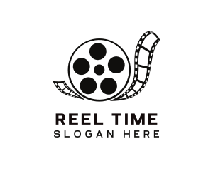 Snail Filmstrip Reel logo design