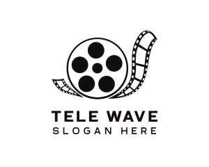 Snail Filmstrip Reel logo design