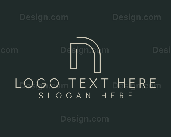 Modern Minimalist Letter N Logo