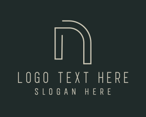 Modern Minimalist Letter N Logo