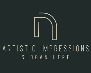 Modern Minimalist Letter N logo design