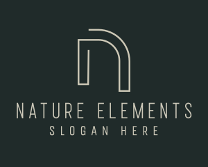 Modern Minimalist Letter N logo design