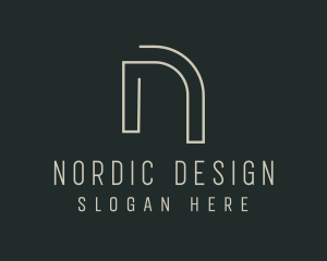 Modern Minimalist Letter N logo design