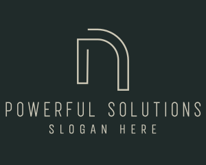 Modern Minimalist Letter N logo design