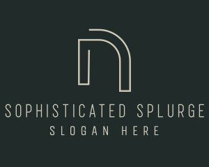 Modern Minimalist Letter N logo design