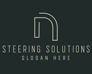 Modern Minimalist Letter N logo design