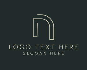 Modern Minimalist Letter N logo