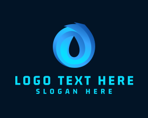 Water Droplet Letter O logo design