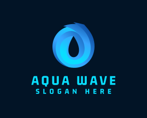 Water Droplet Letter O logo