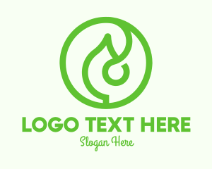 Green Organic Leaf logo