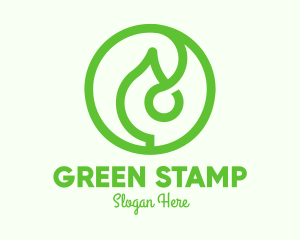 Green Organic Leaf logo design