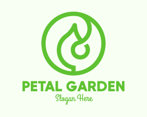 Green Organic Leaf logo design