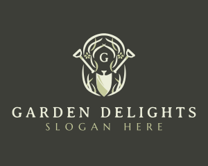 Garden Shovel Landscaping logo design