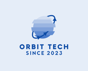 Global Orbit Arrow logo design