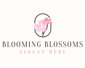 Cherry Blossom Flower logo design