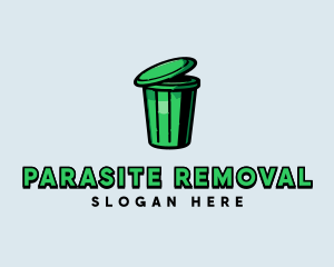 Trash Bin Waste Disposal logo design