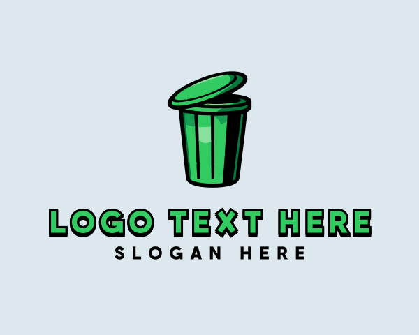 Trash Bin Waste Disposal logo