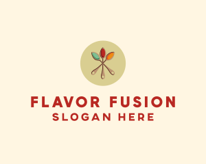 Spice Powder Spoon Flavor logo design