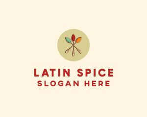 Spice Powder Spoon Flavor logo design