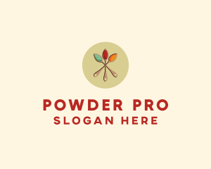 Spice Powder Spoon Flavor logo design