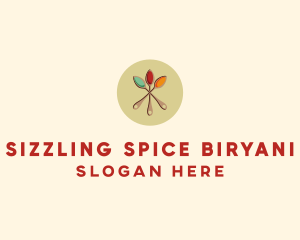 Spice Powder Spoon Flavor logo design