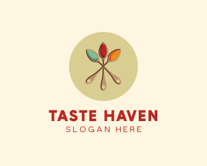 Spice Powder Spoon Flavor logo