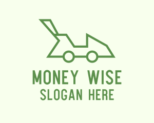 Green Lawn Mower Logo