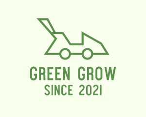 Green Lawn Mower logo design