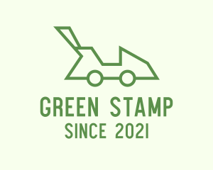 Green Lawn Mower logo design