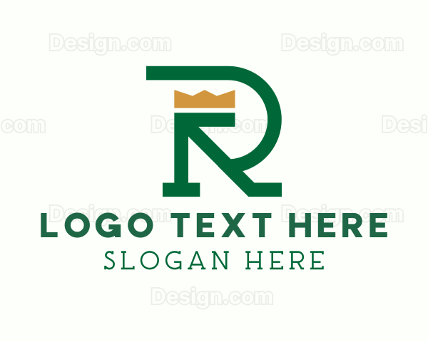 Modern Crown Letter R Logo