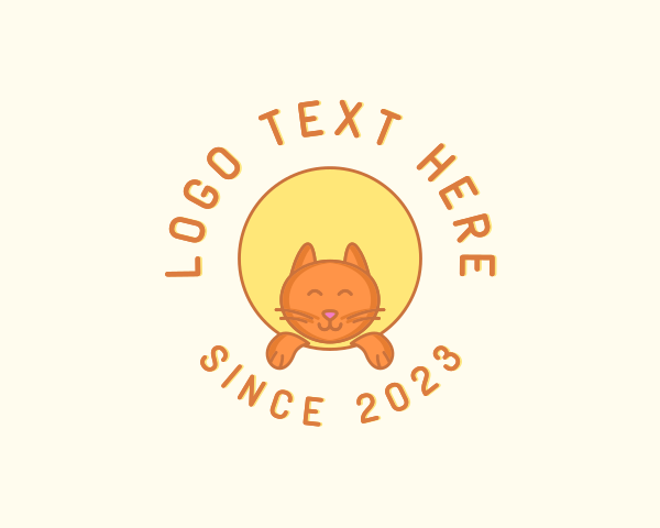 Orange Cat logo example 2