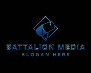 Media Microphone Broadcast logo design