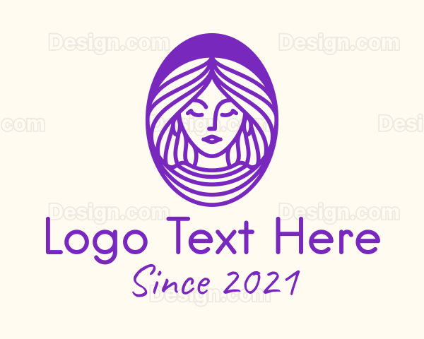 Purple Stylish Woman Logo