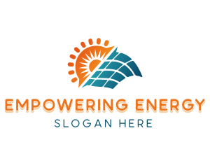 Sun Power Solar Panel logo design