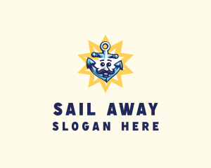 Marine Sailing Anchor  logo design