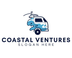 Travel Surfing Van logo design