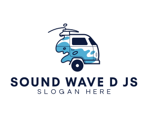 Travel Surfing Van logo design