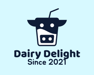 Cow Milk Drink  logo design