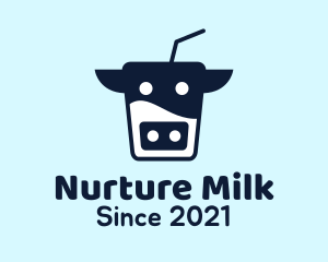 Cow Milk Drink  logo design