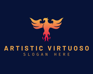 Majestic Phoenix Wings logo design