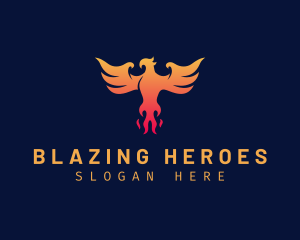 Majestic Phoenix Wings logo design