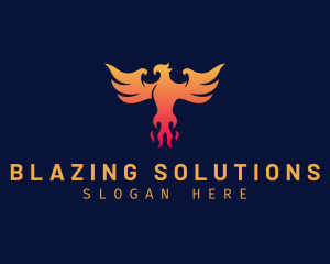 Majestic Phoenix Wings logo design