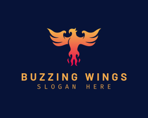 Majestic Phoenix Wings logo design