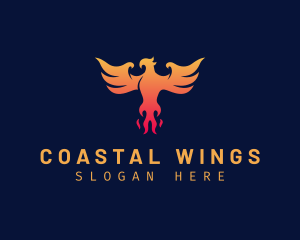 Majestic Phoenix Wings logo design