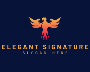 Majestic Phoenix Wings logo design