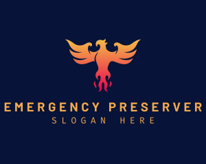 Majestic Phoenix Wings logo design