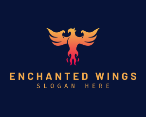 Majestic Phoenix Wings logo design